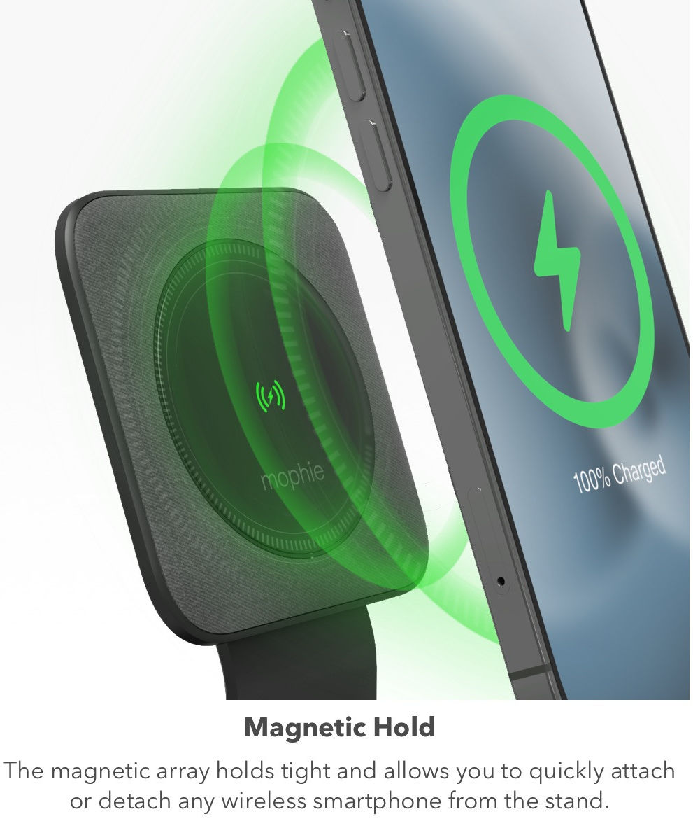 Mophie Snap+ Wireless Stand Bureauhouder 15W met MagSafe Snelladen afbeelding 4