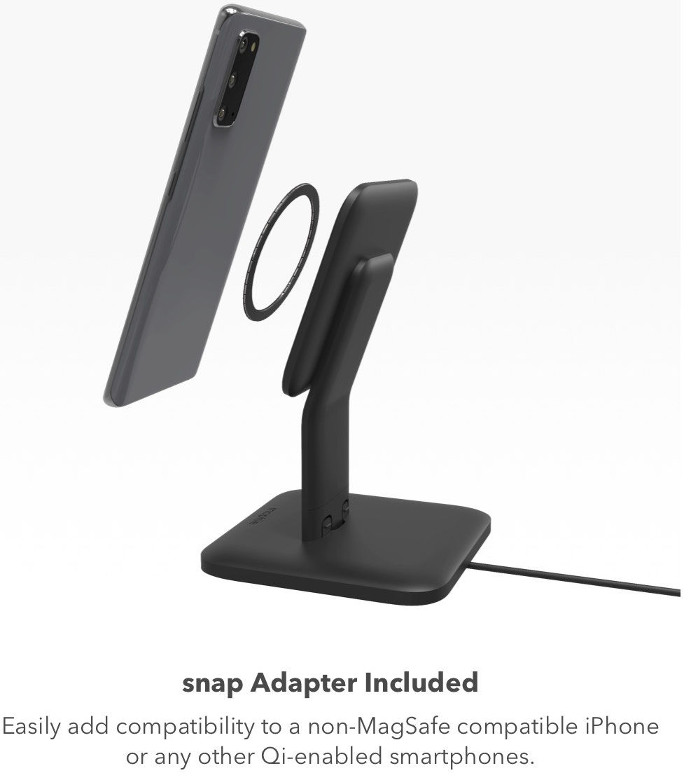 Mophie Snap+ Wireless Stand Bureauhouder 15W met MagSafe Snelladen afbeelding 6