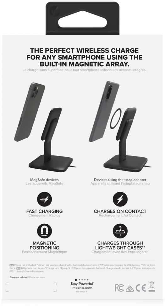 Mophie Snap+ Wireless Stand Bureauhouder 15W met MagSafe Snelladen afbeelding 18