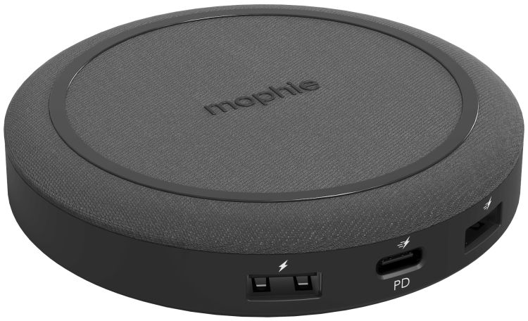 Mophie Wireless Charging Hub met USB-C en USB-A Poorten Zwart afbeelding 8