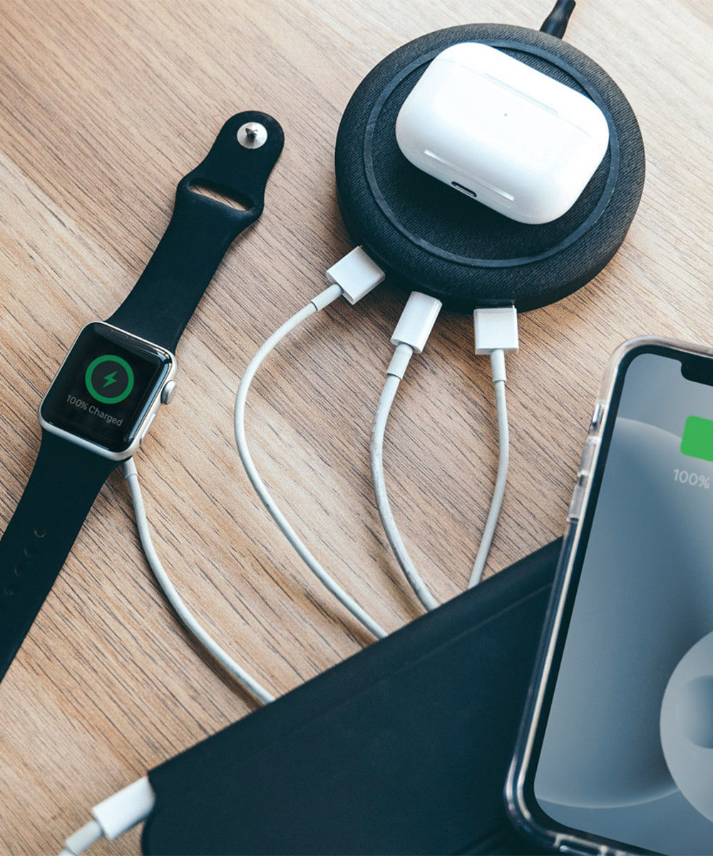 Mophie Wireless Charging Hub met USB-C en USB-A Poorten Zwart afbeelding 5