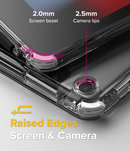 Ringke Fusion+ Apple iPad 10.2 Hoes + Handstrap & Bumpers Wit/Zwart afbeelding 5