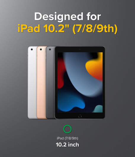 Ringke Fusion+ Apple iPad 10.2 Hoes + Handstrap & Bumpers Wit/Zwart afbeelding 8