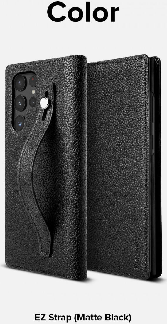 Ringke Folio Signature EZ Strap Samsung Galaxy S22 Ultra Hoesje Zwart afbeelding 13
