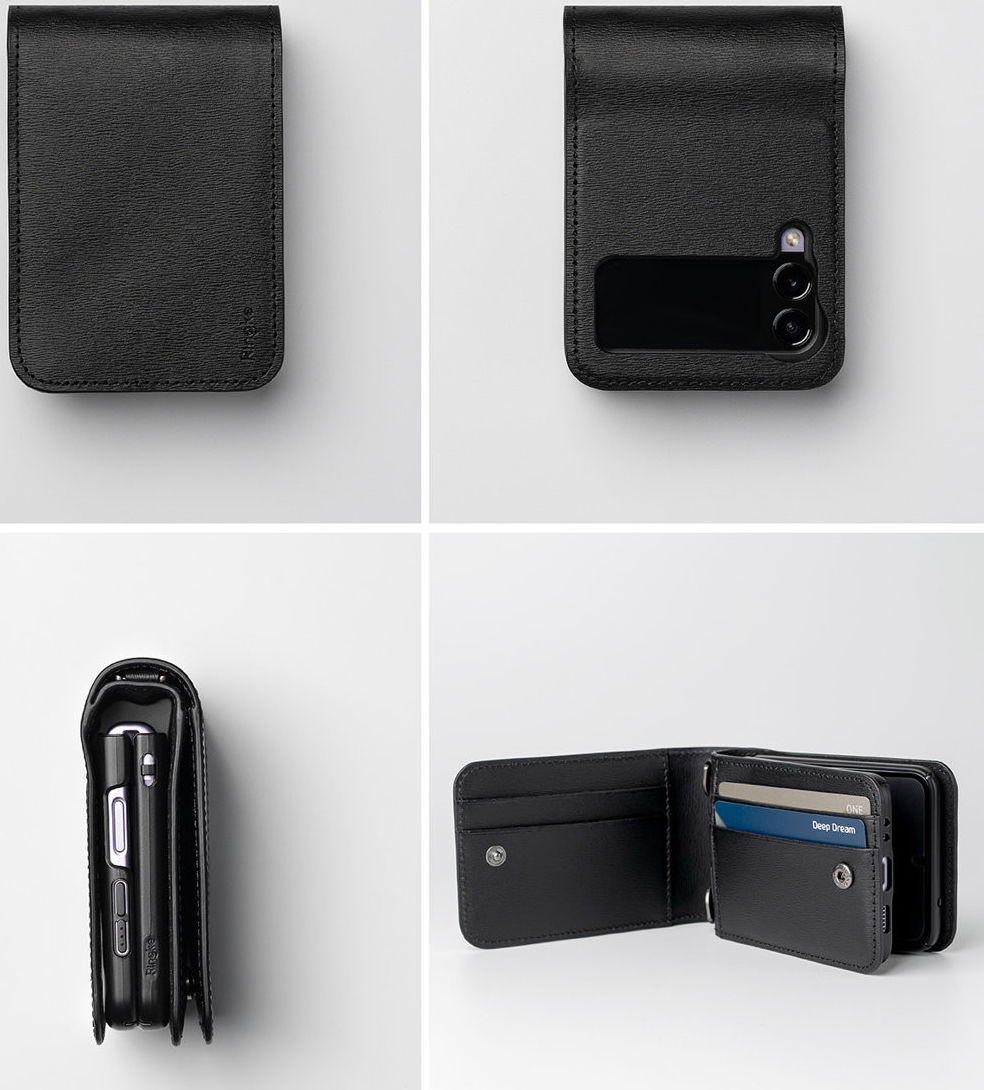 Ringke Folio Signature Wallet Samsung Galaxy Z Flip 3 Hoesje Zwart afbeelding 6