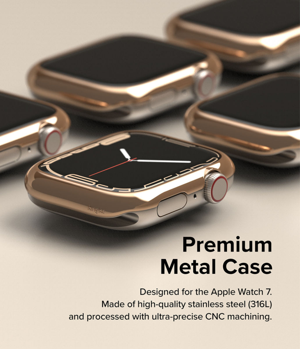 Ringke Bezel Styling - Apple Watch 7 / 8 / 9 45MM - Randbeschermer - Goud afbeelding 4