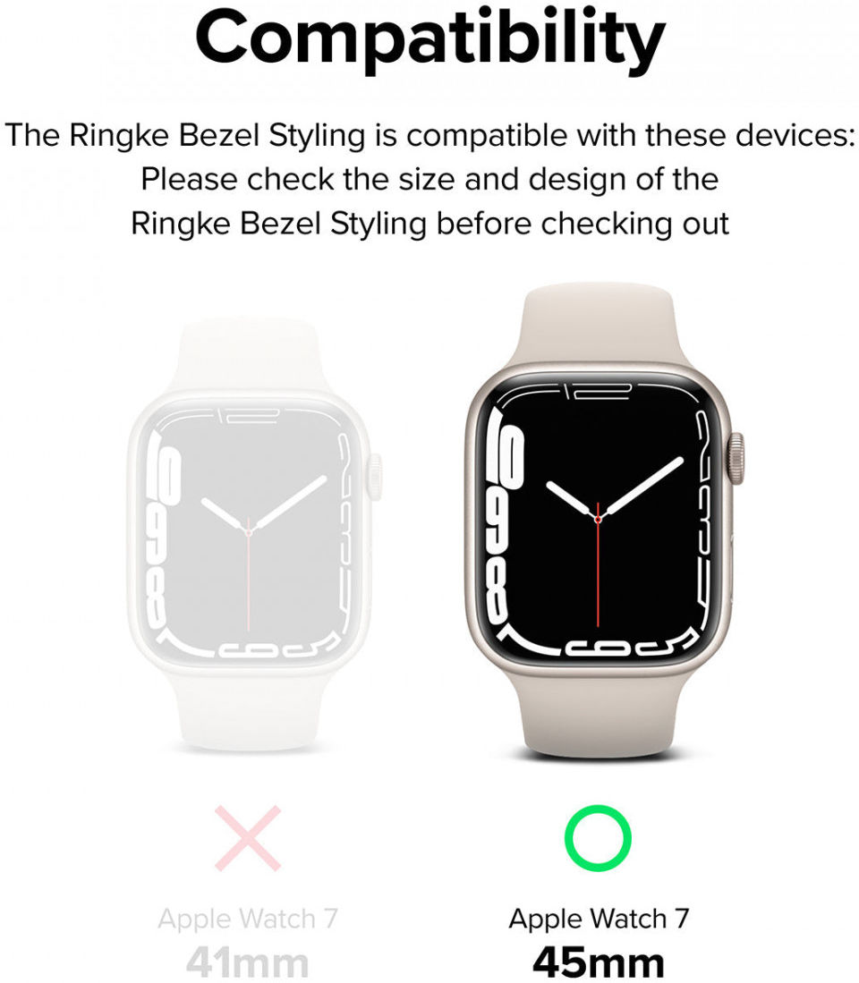 Ringke Bezel Styling - Apple Watch 7 / 8 / 9 45MM - Randbeschermer - Goud afbeelding 5