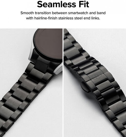 Ringke Metal One Samsung Galaxy Watch 4 40MM Bandje RVS Zwart afbeelding 7