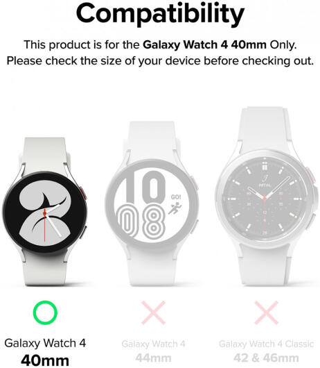 Ringke Metal One Samsung Galaxy Watch 4 40MM Bandje RVS Zwart afbeelding 8