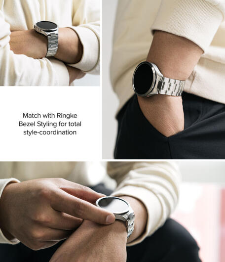 Ringke Metal One Samsung Galaxy Watch 4 40MM Bandje RVS Zwart afbeelding 10