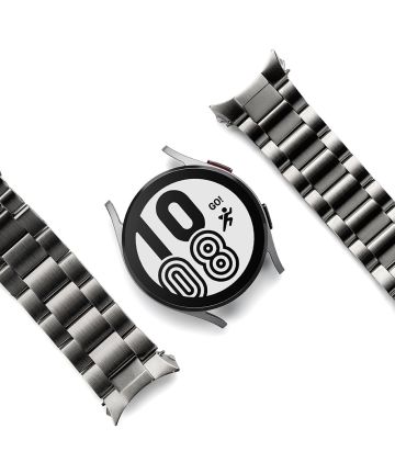 Ringke Metal One Samsung Galaxy Watch 4 44MM Bandje RVS Zilver Bandjes