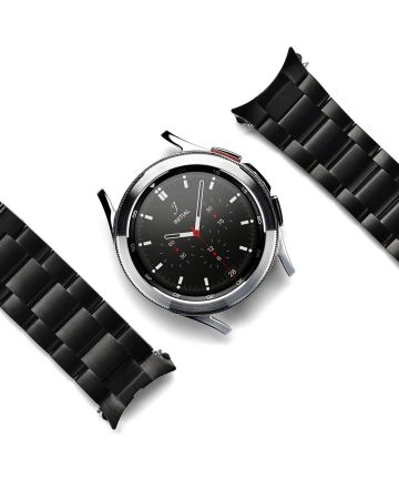 Ringke Metal One Samsung Galaxy Watch 4 Classic 46MM Bandje RVS Zwart Bandjes