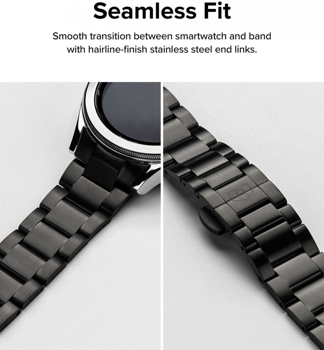Ringke Metal One Samsung Galaxy Watch 4 Classic 46MM Bandje RVS Zwart afbeelding 7