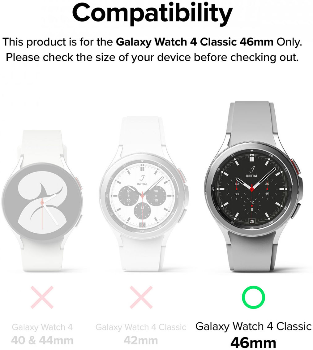 Ringke Metal One Samsung Galaxy Watch 4 Classic 46MM Bandje RVS Zwart afbeelding 8