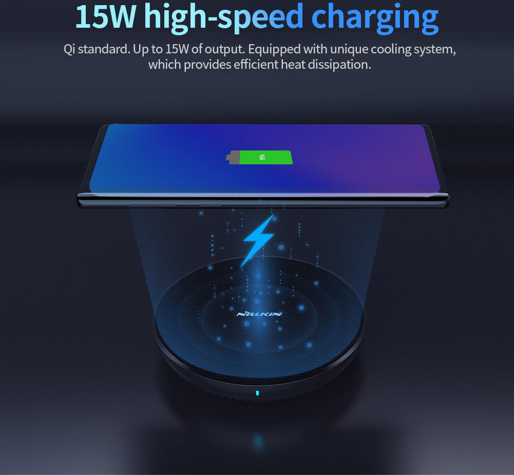 Nillkin Power Flash Fast Charge 15W Draadloze Oplader Zwart afbeelding 6