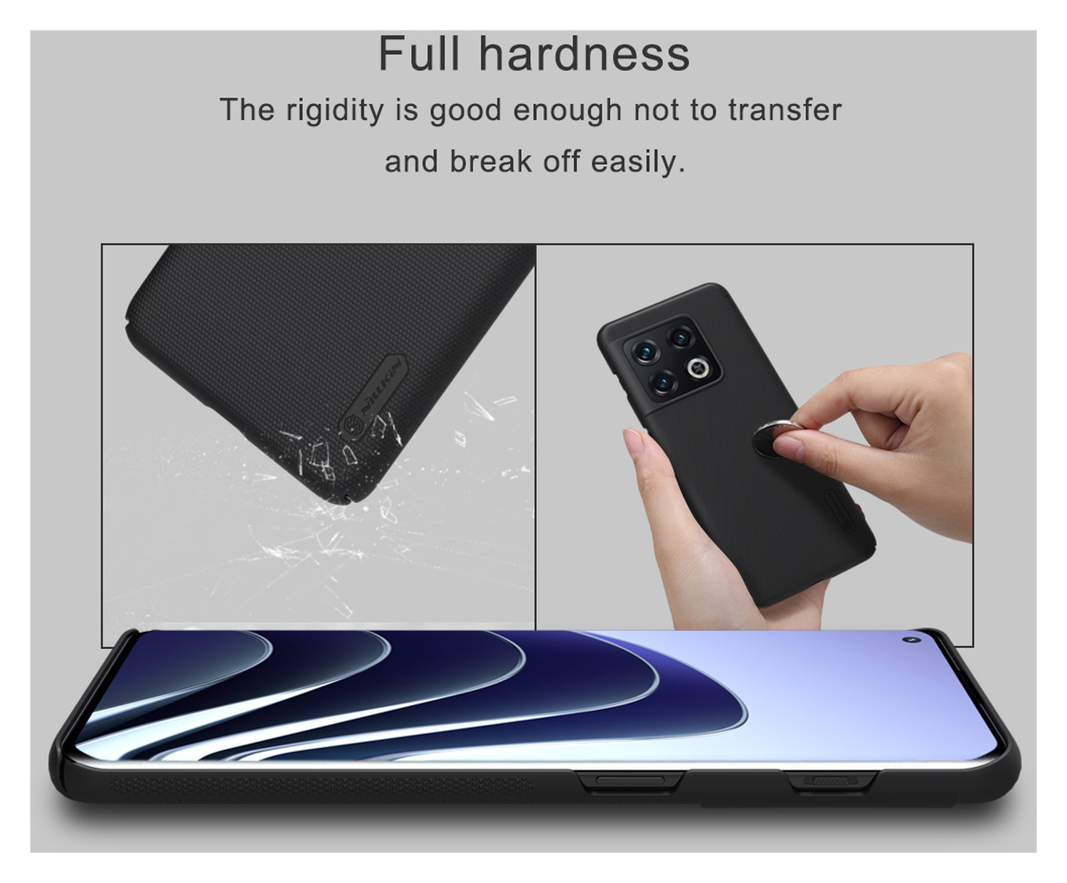 Nillkin Super Frosted Shield OnePlus 10 Pro Hoesje Back Cover Zwart afbeelding 10