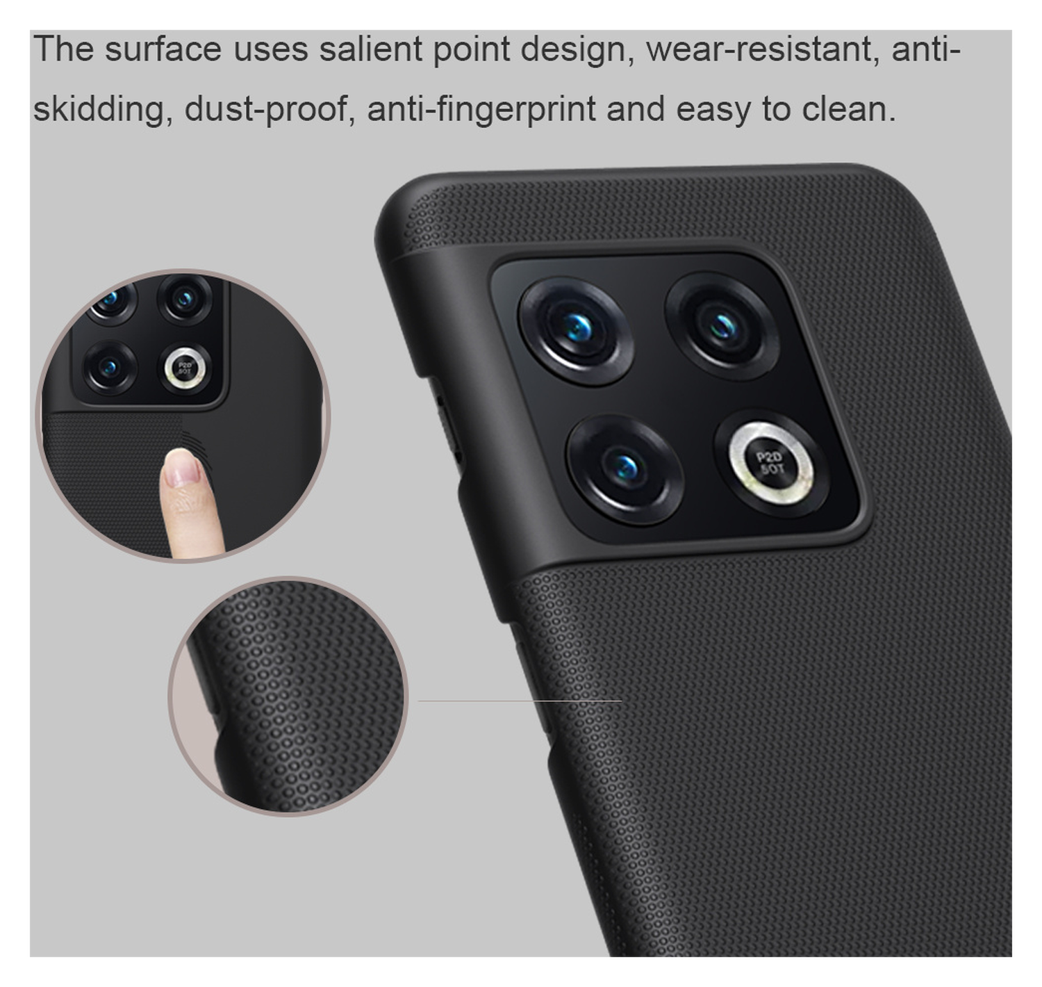 Nillkin Super Frosted Shield OnePlus 10 Pro Hoesje Back Cover Zwart afbeelding 11