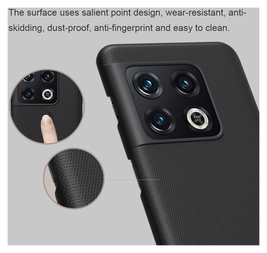 Nillkin Super Frosted Shield OnePlus 10 Pro Hoesje Back Cover Zwart afbeelding 11
