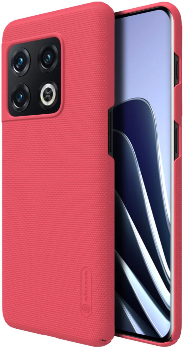 Nillkin Super Frosted Shield OnePlus 10 Pro Hoesje Back Cover Rood afbeelding 1