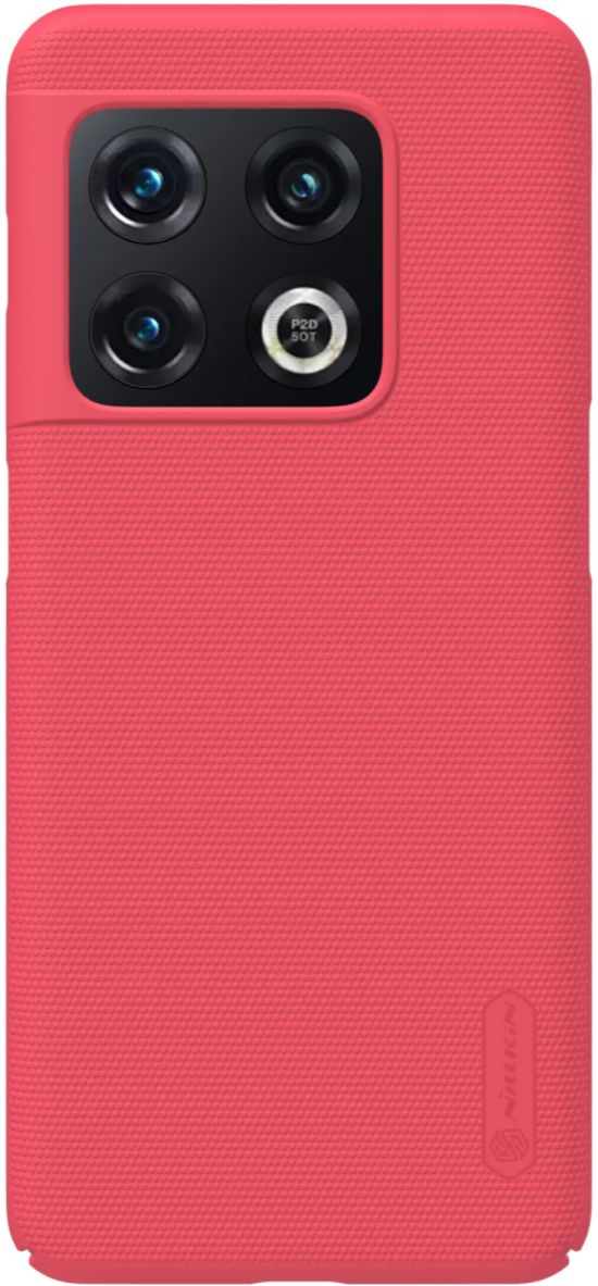 Nillkin Super Frosted Shield OnePlus 10 Pro Hoesje Back Cover Rood afbeelding 2