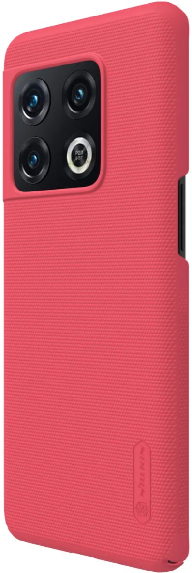 Nillkin Super Frosted Shield OnePlus 10 Pro Hoesje Back Cover Rood afbeelding 4