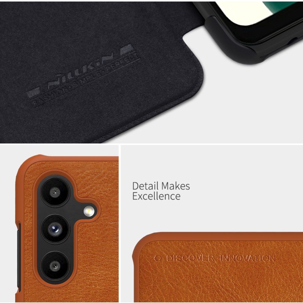 Nillkin Qin Samsung Galaxy A13 5G / A04s Hoesje Wallet Book Case Bruin afbeelding 9