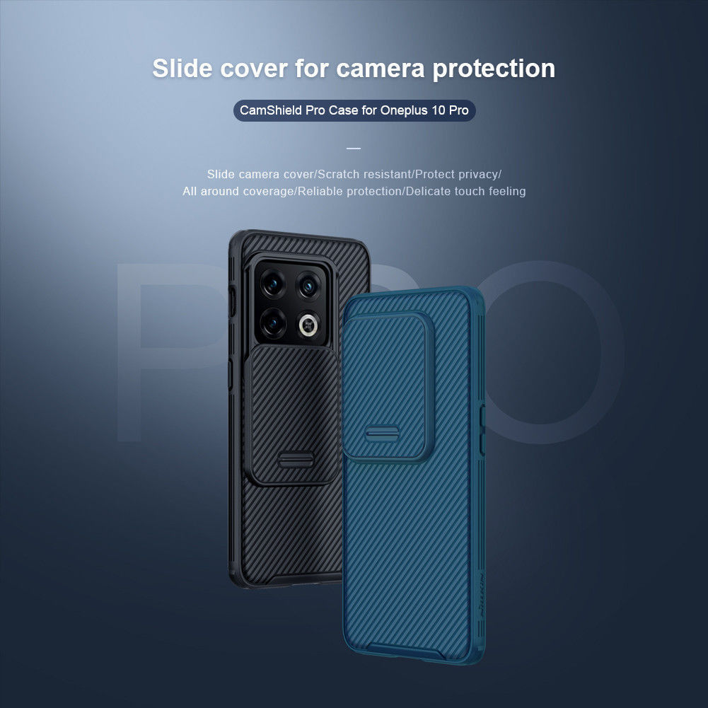 Nillkin CamShield OnePlus 10 Pro Hoesje met Camera Slider Blauw afbeelding 9