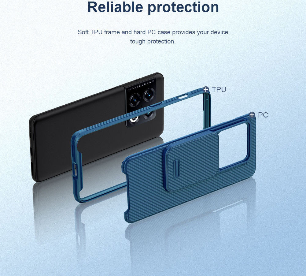 Nillkin CamShield OnePlus 10 Pro Hoesje met Camera Slider Blauw afbeelding 10