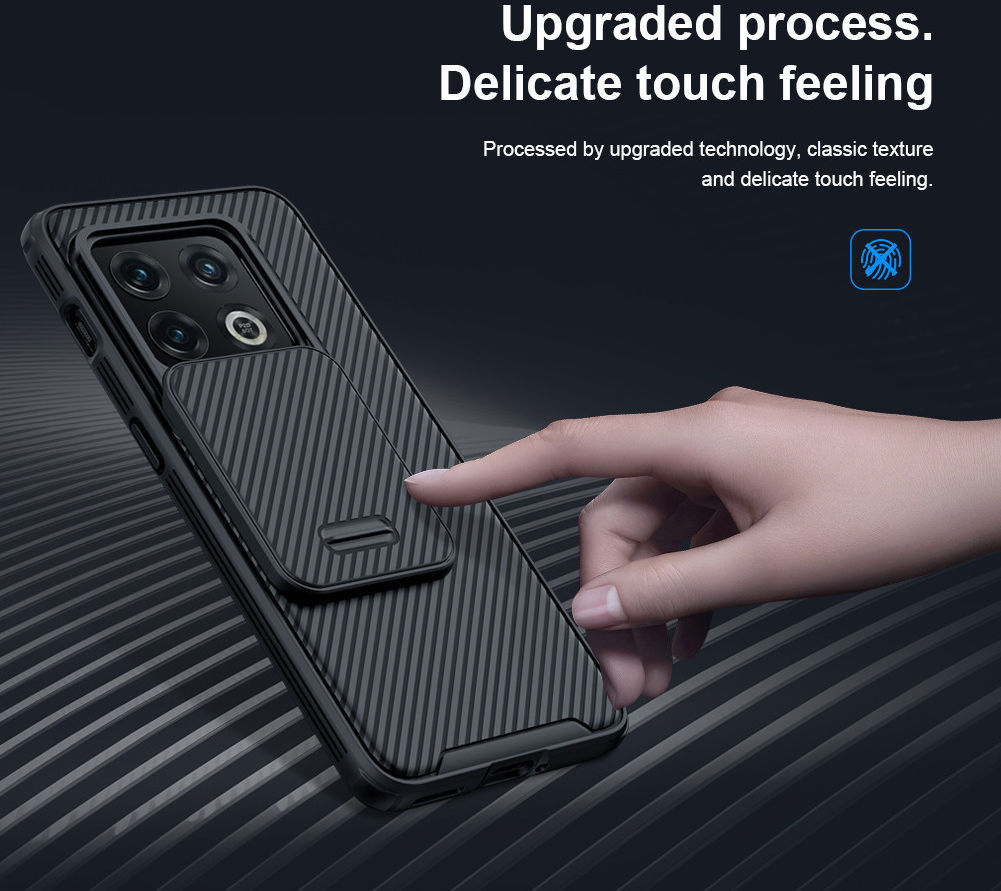 Nillkin CamShield OnePlus 10 Pro Hoesje met Camera Slider Blauw afbeelding 11