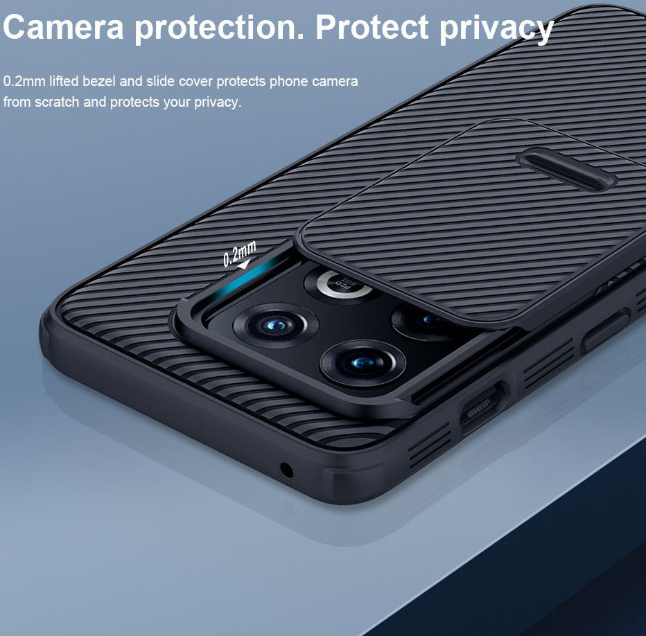 Nillkin CamShield OnePlus 10 Pro Hoesje met Camera Slider Blauw afbeelding 6