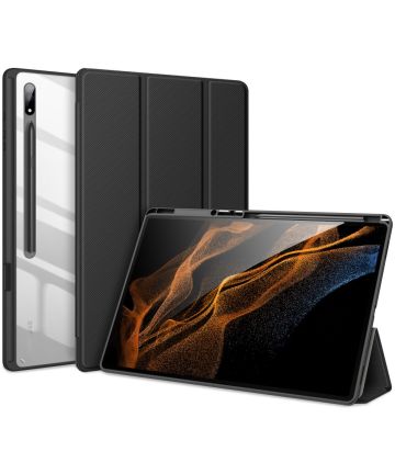 Dux Ducis Toby Samsung Galaxy Tab S8 Ultra Hoes Book Case Zwart Hoesjes
