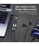 4smarts USB-C naar 2x USB-C Splitter MacBook/USB-C Adapter 20CM Grijs