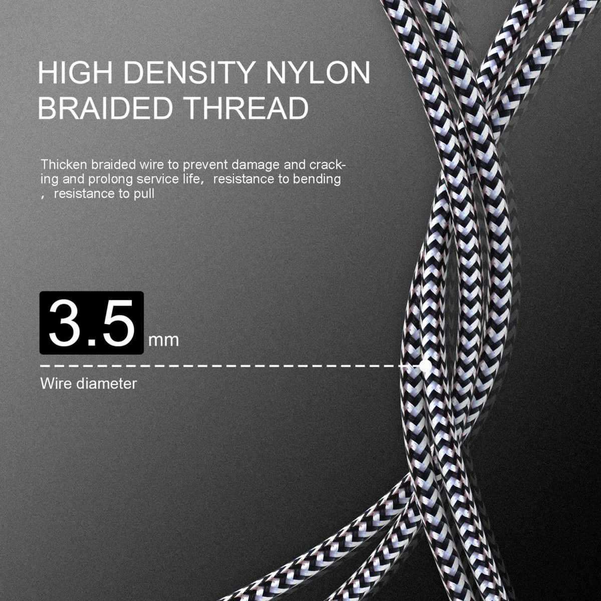 4Smarts 3.5mm Jack naar USB-C / 3.5mm Jack Gevlochten Kabel 1 Meter afbeelding 6