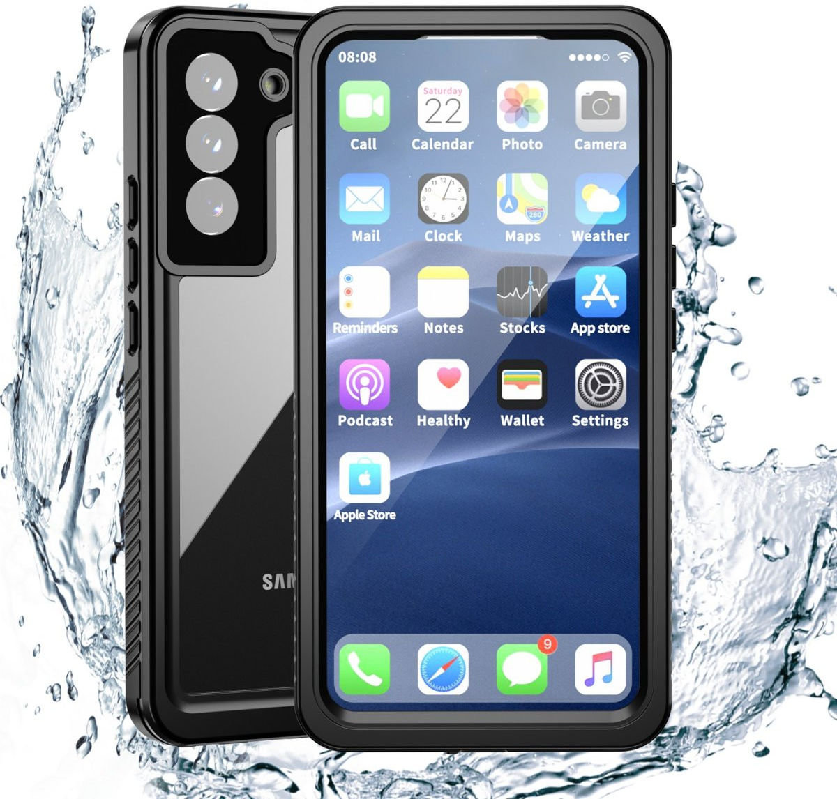 4smarts Rugged Active Pro STARK Samsung Galaxy S22 Hoesje Zwart afbeelding 8