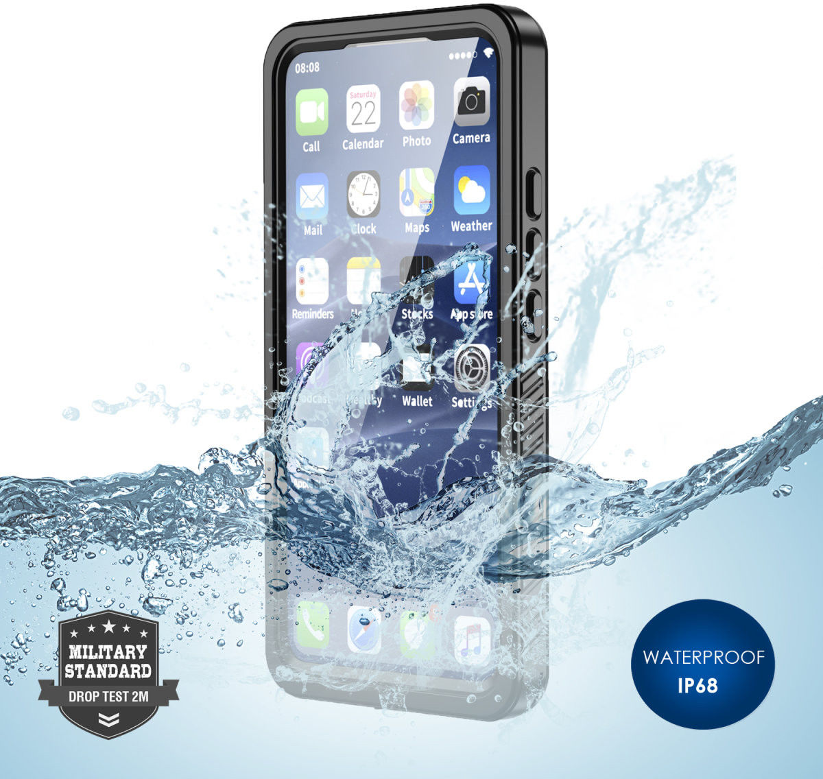 4smarts Rugged Active Pro STARK Samsung Galaxy S22 Hoesje Zwart afbeelding 1