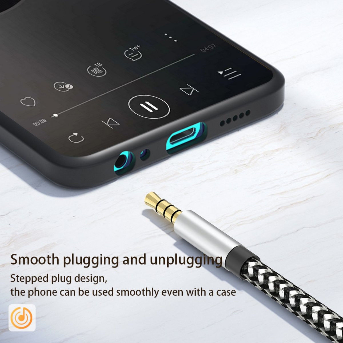 4Smarts Stereo Audio 3.5mm Aux Jack Verlengkabel 1 Meter Zwart afbeelding 5
