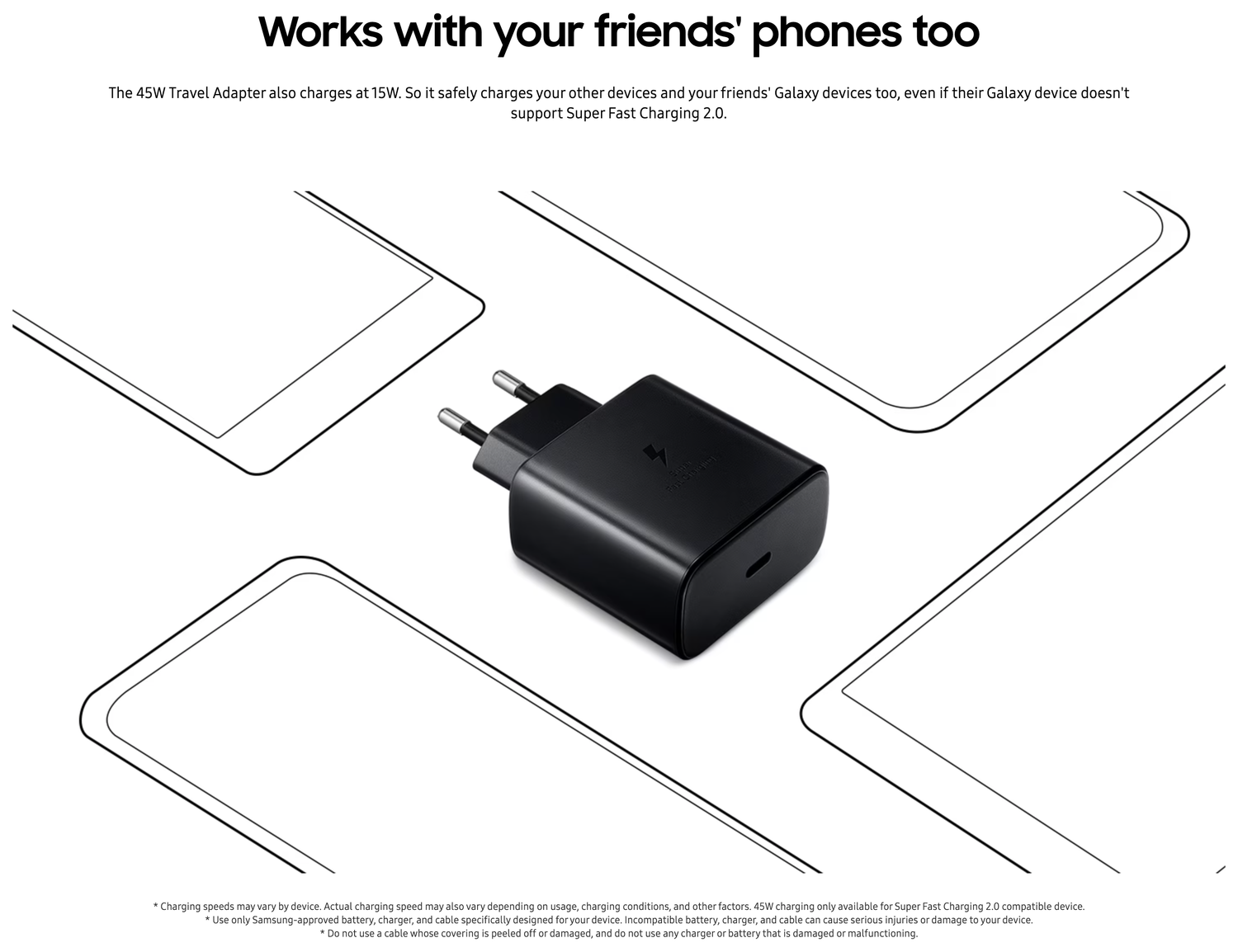 Originele Samsung 45W Power Adapter Fast Charge USB-C Adapter Zwart afbeelding 3