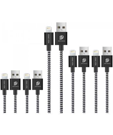 Dux Ducis 2.1A USB-A naar Lightning Kabel 5-Pack (2x 1M + 2x 2M + 3M) Kabels