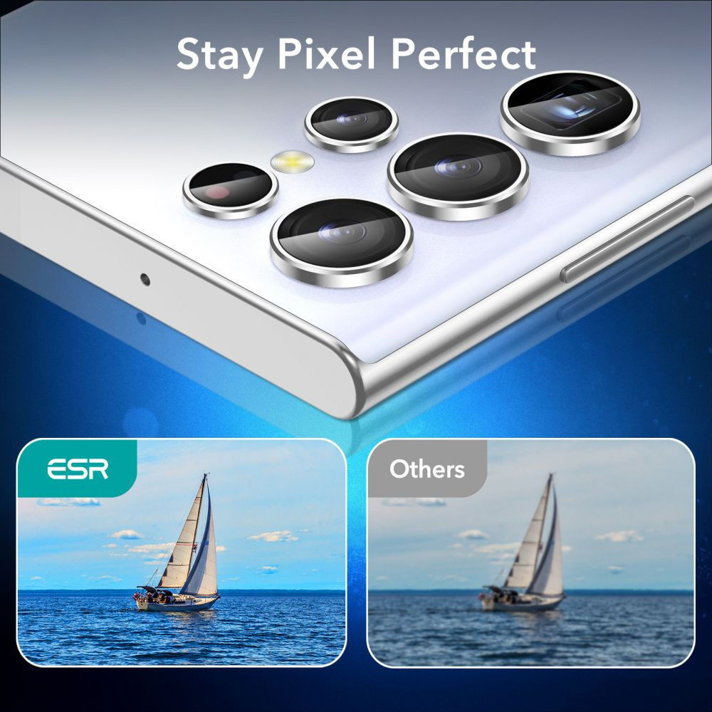 ESR Samsung Galaxy S22 Ultra Camera Lens Protector Zwart afbeelding 7