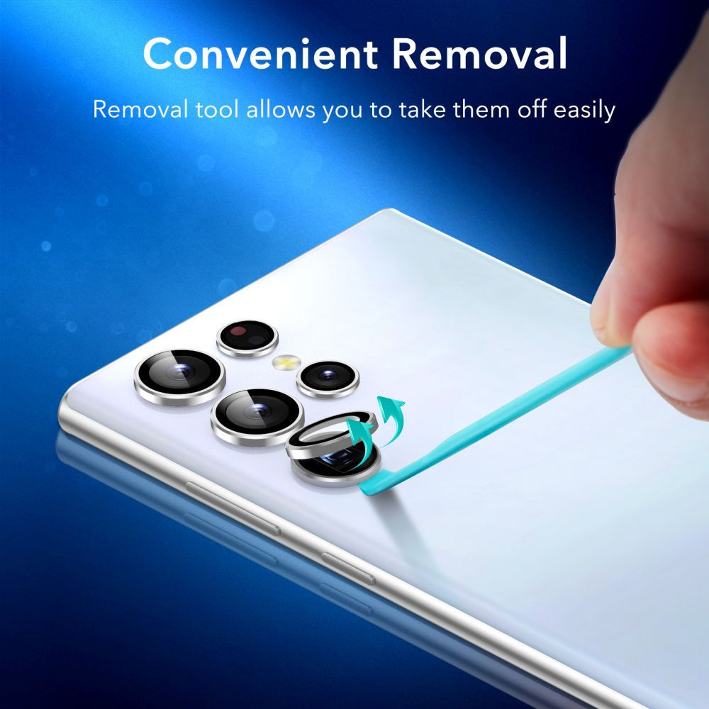 ESR Samsung Galaxy S22 Ultra Camera Lens Protector Zwart afbeelding 9