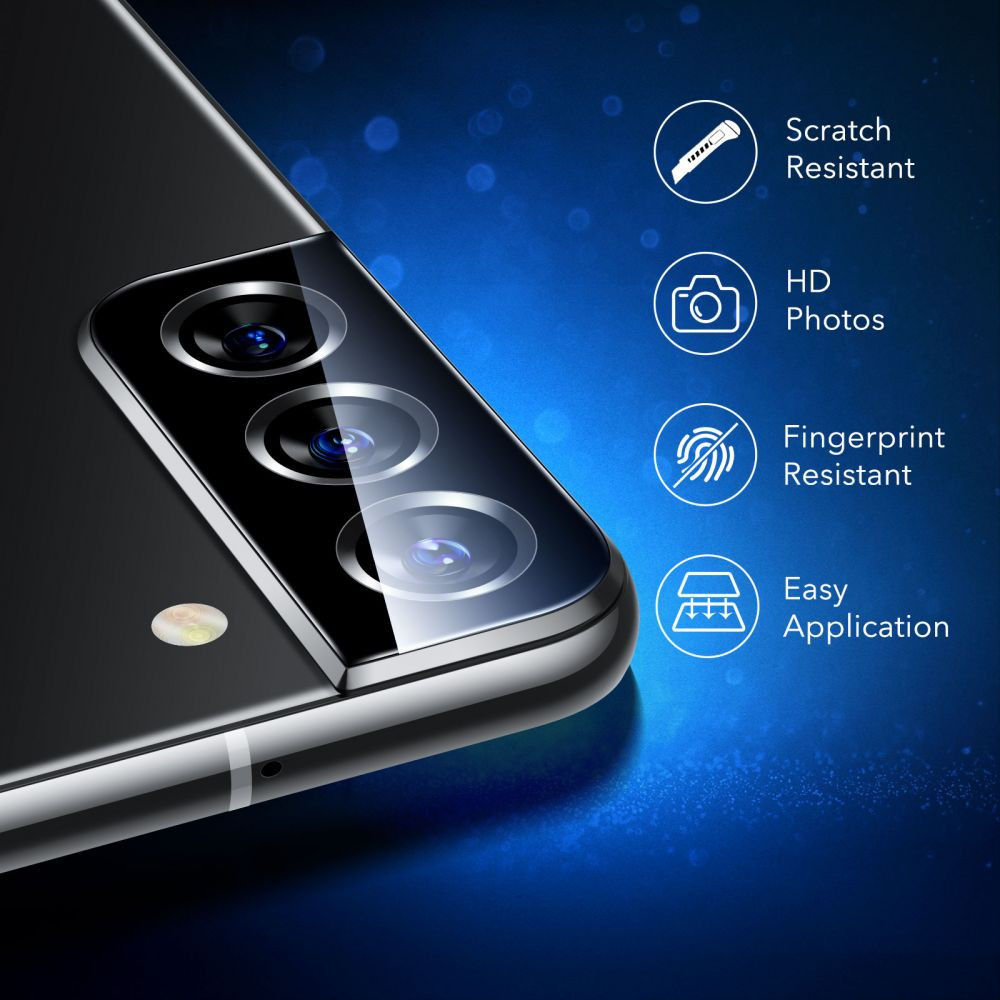 ESR Samsung Galaxy S22/S22 Plus Camera Lens Protector Zwart (2-Pack) afbeelding 3