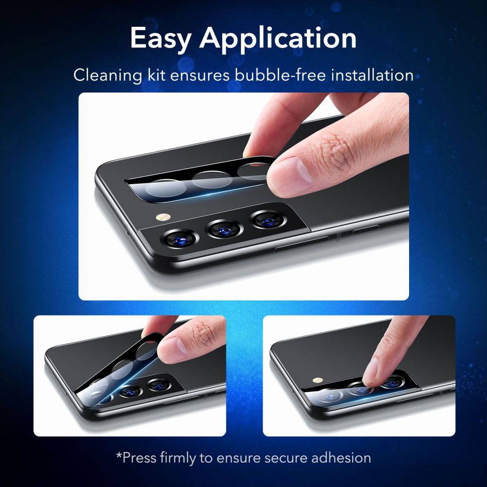 ESR Samsung Galaxy S22/S22 Plus Camera Lens Protector Zwart (2-Pack) afbeelding 6