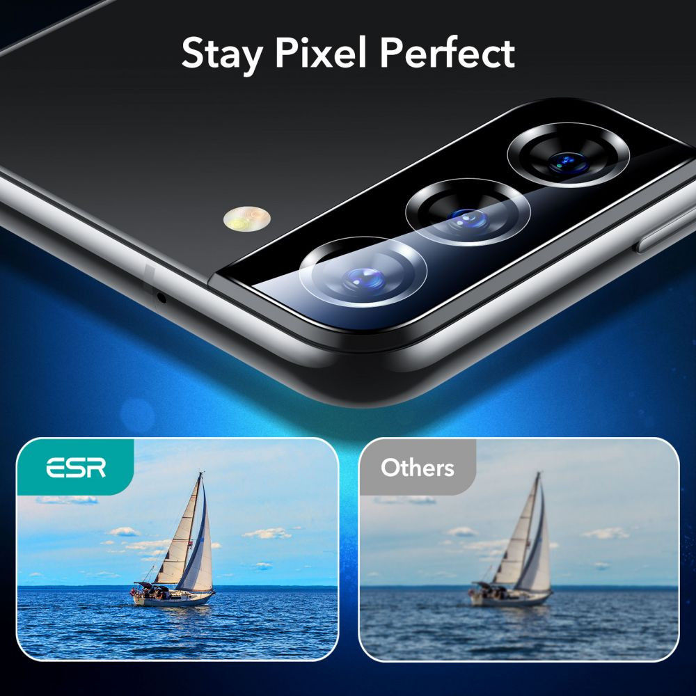 ESR Samsung Galaxy S22/S22 Plus Camera Lens Protector Zwart (2-Pack) afbeelding 7
