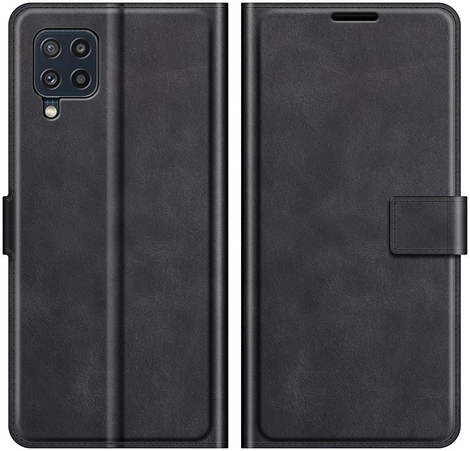 KHAZNEH Samsung Galaxy M32 Hoesje Retro Wallet Book Case Zwart afbeelding 4
