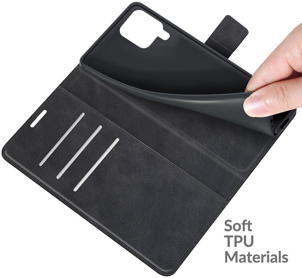 KHAZNEH Samsung Galaxy M32 Hoesje Retro Wallet Book Case Zwart afbeelding 7