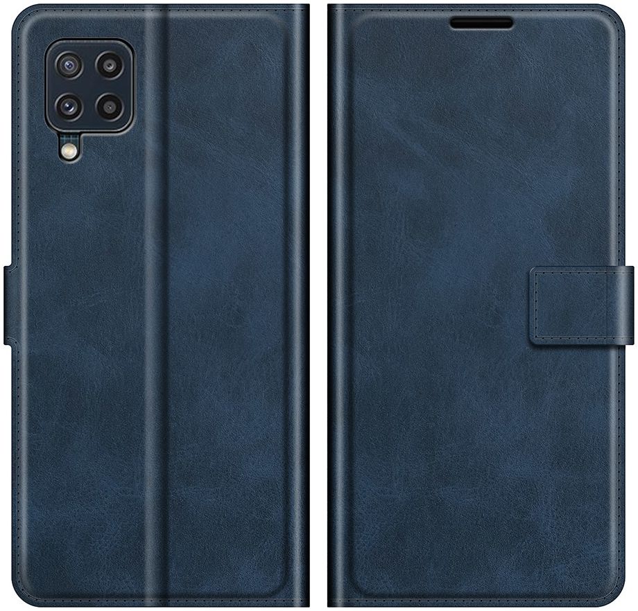 KHAZNEH Samsung Galaxy M32 Hoesje Retro Wallet Book Case Blauw afbeelding 4