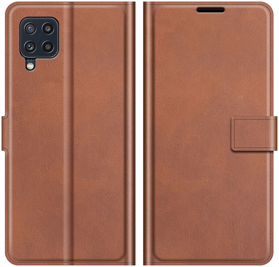 KHAZNEH Samsung Galaxy M32 Hoesje Retro Wallet Book Case Bruin afbeelding 4