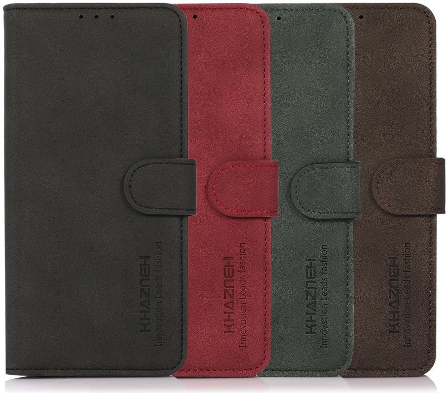 KHAZNEH Samsung Galaxy M32 Hoesje RFID Book Case Echt Leer Zwart afbeelding 2