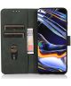 KHAZNEH Samsung Galaxy M32 Hoesje RFID Book Case Echt Leer Groen