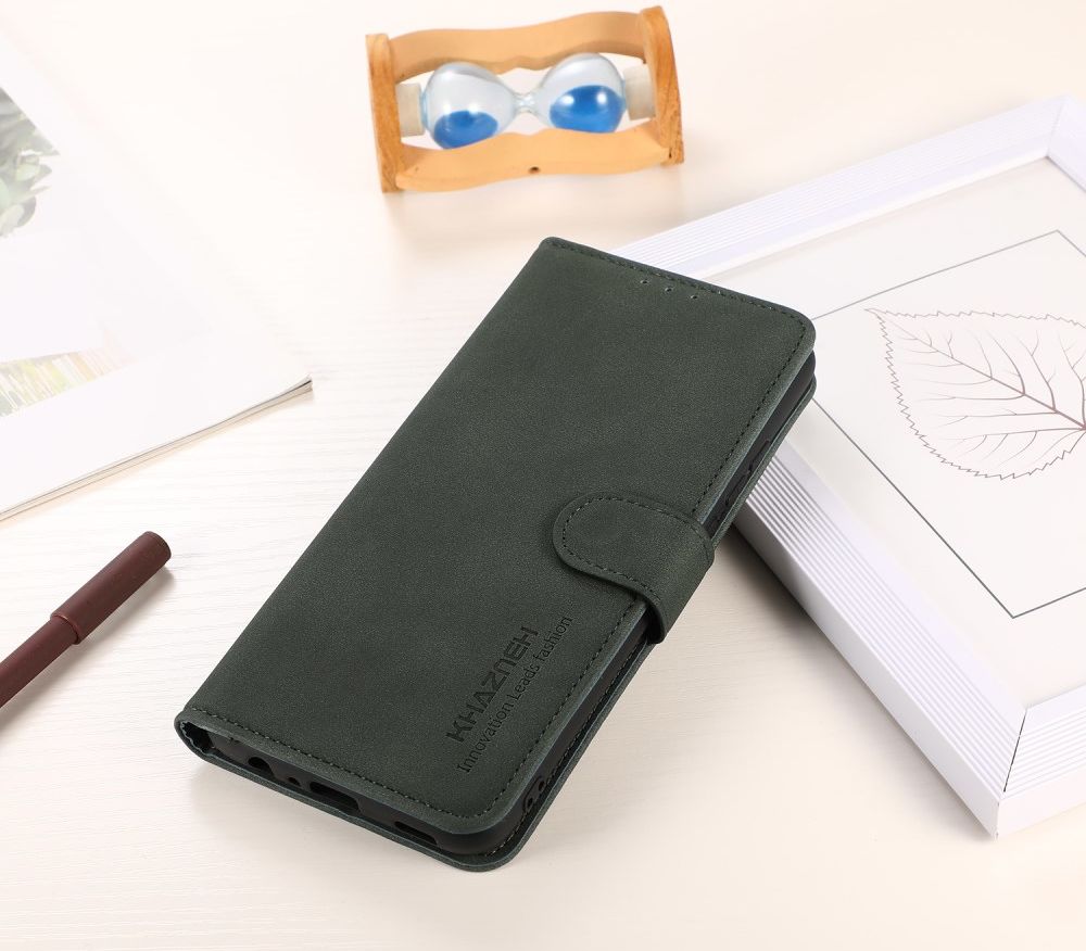 KHAZNEH Samsung Galaxy M32 Hoesje RFID Book Case Echt Leer Groen afbeelding 6